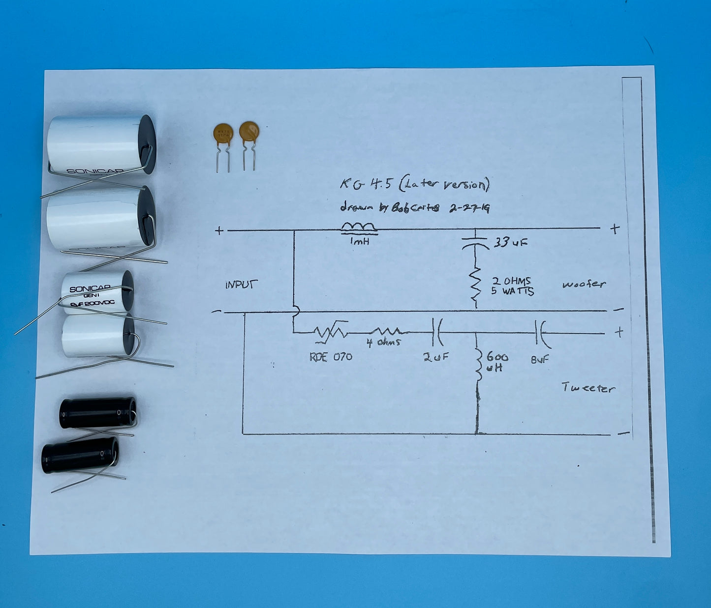 KG4.5 Later Version Crossover Rebuild Kit (2 Speakers) - FREE US Shipping!
