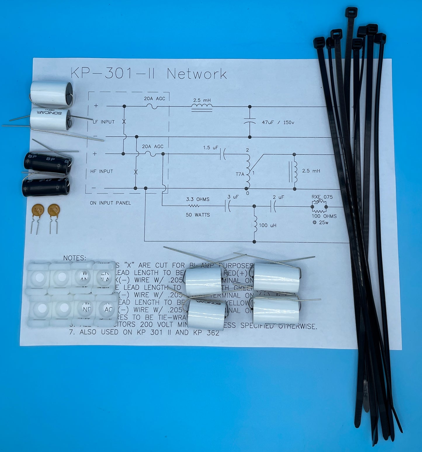 KP301 II Crossover Rebuild Kit (2 Speakers) - FREE US Shipping!