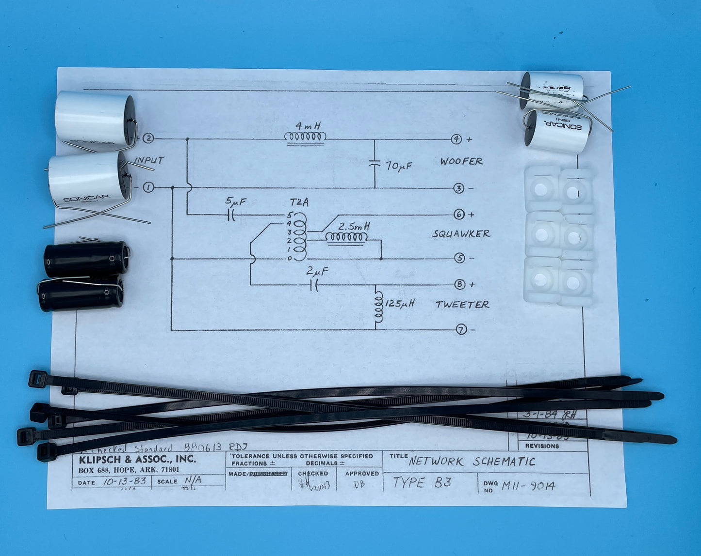 Type B-3 Crossover Rebuild Kit (2 Speakers) - FREE US Shipping!