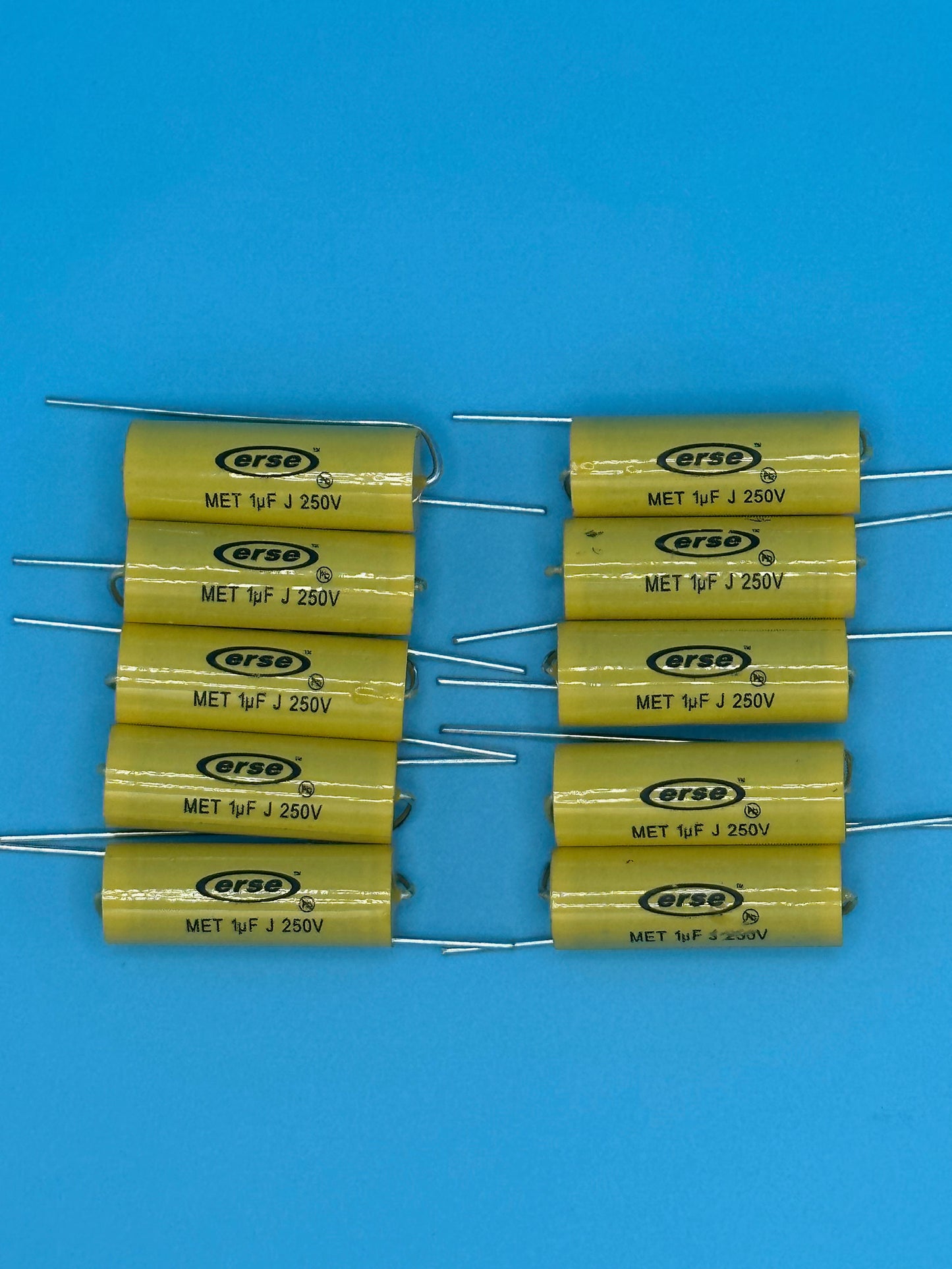 Set of 10 Erse 1uF Mylar/Polyester 5% Capacitors - Free US Shipping!