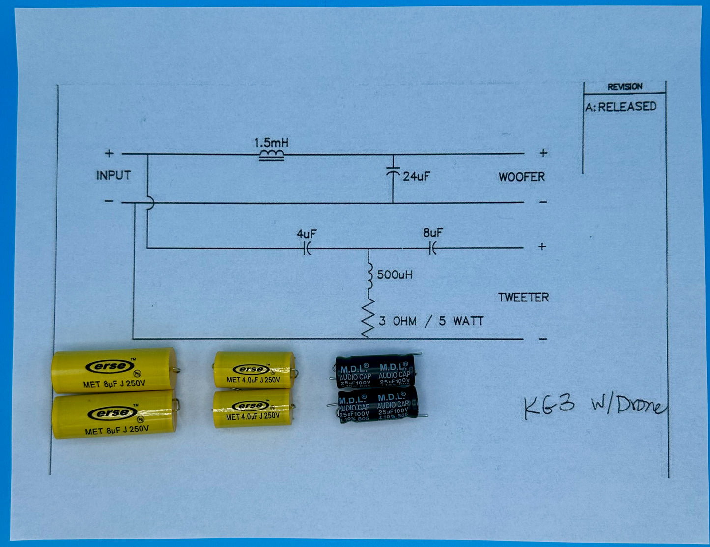 KG3 Crossover Rebuild Kit (2 Speakers) - FREE US Shipping!