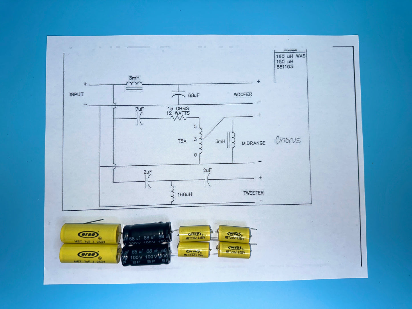 Type Chorus Crossover Rebuild Kit (2 Speakers) - FREE US Shipping!