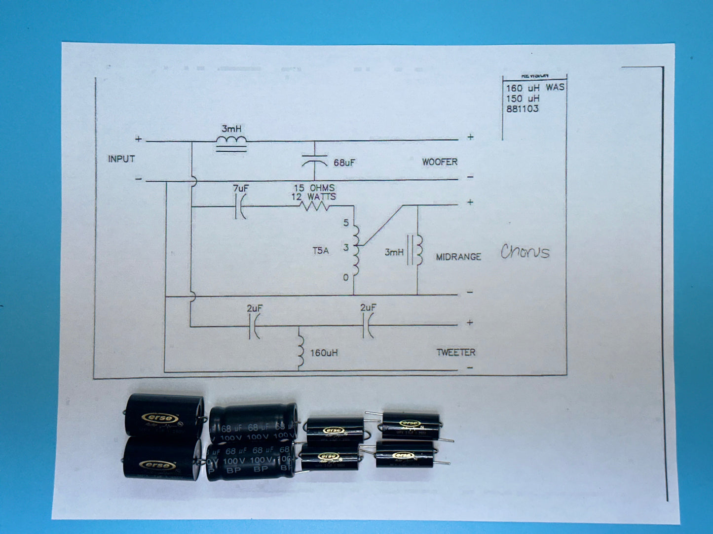 Type Chorus Crossover Rebuild Kit (2 Speakers) - FREE US Shipping!