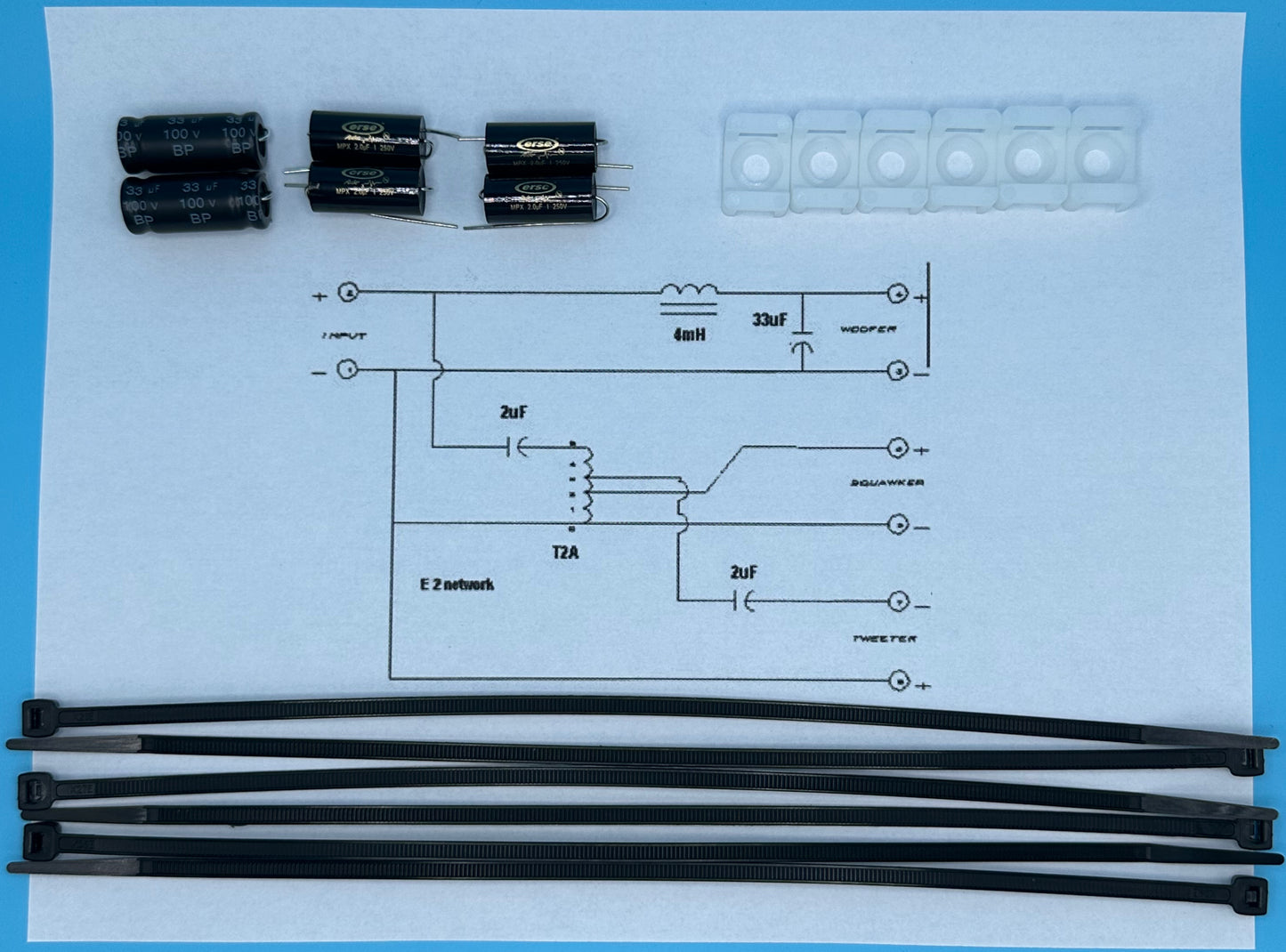 Type E-2 Crossover Rebuild Kit (2 Speakers) - FREE US Shipping!