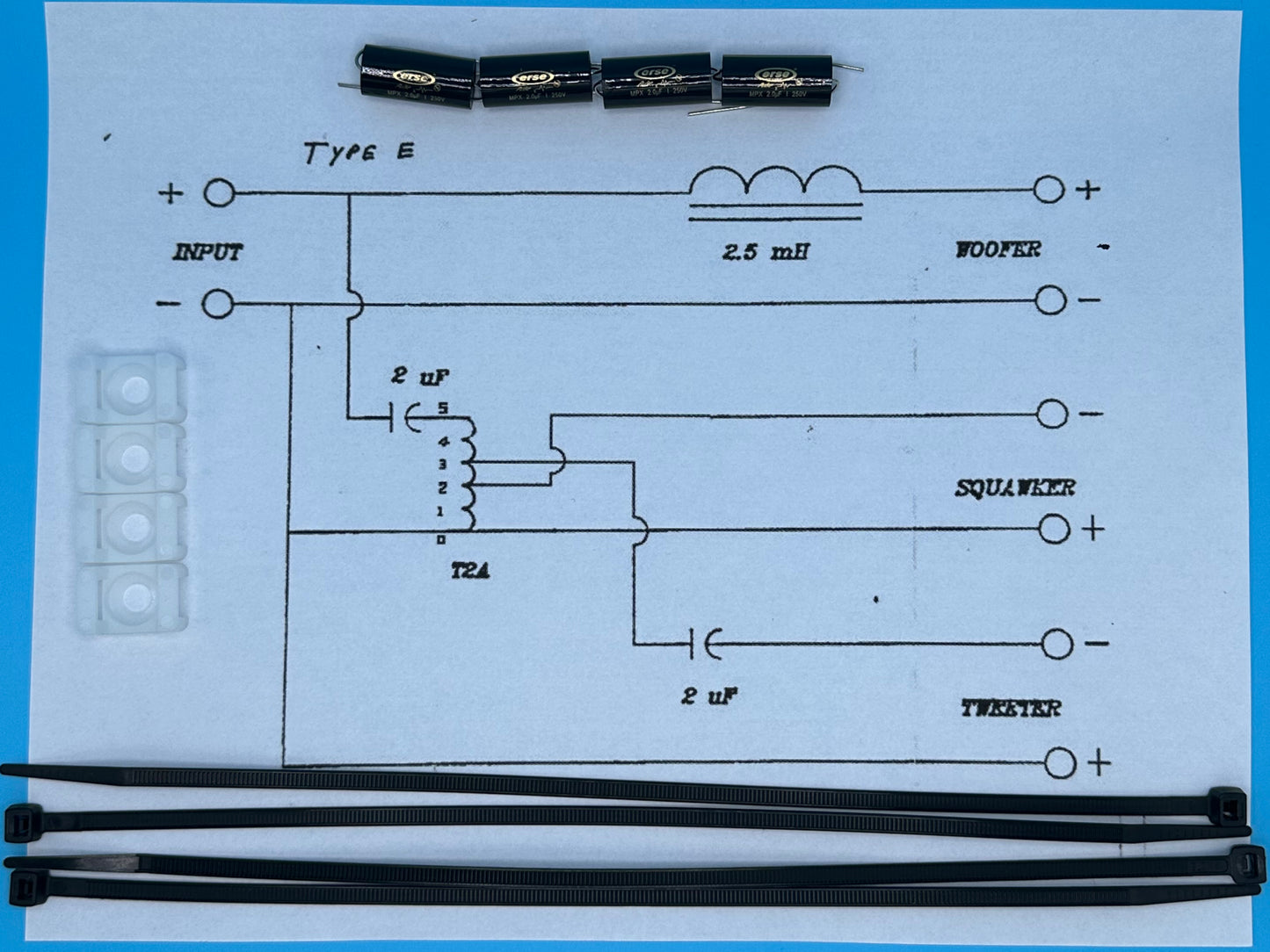 Type E Crossover Rebuild Kit (2 Speakers) - FREE US Shipping!