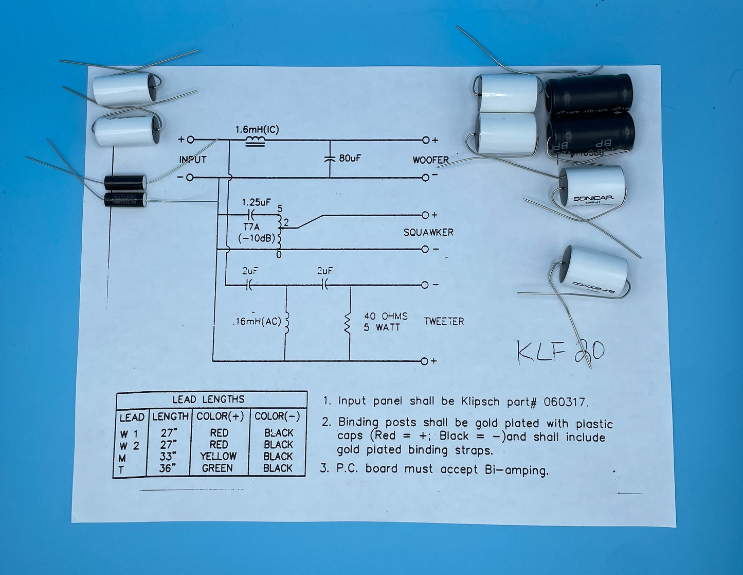 KLF-20 Crossover Rebuild Kit (2 Speakers) - FREE US Shipping!