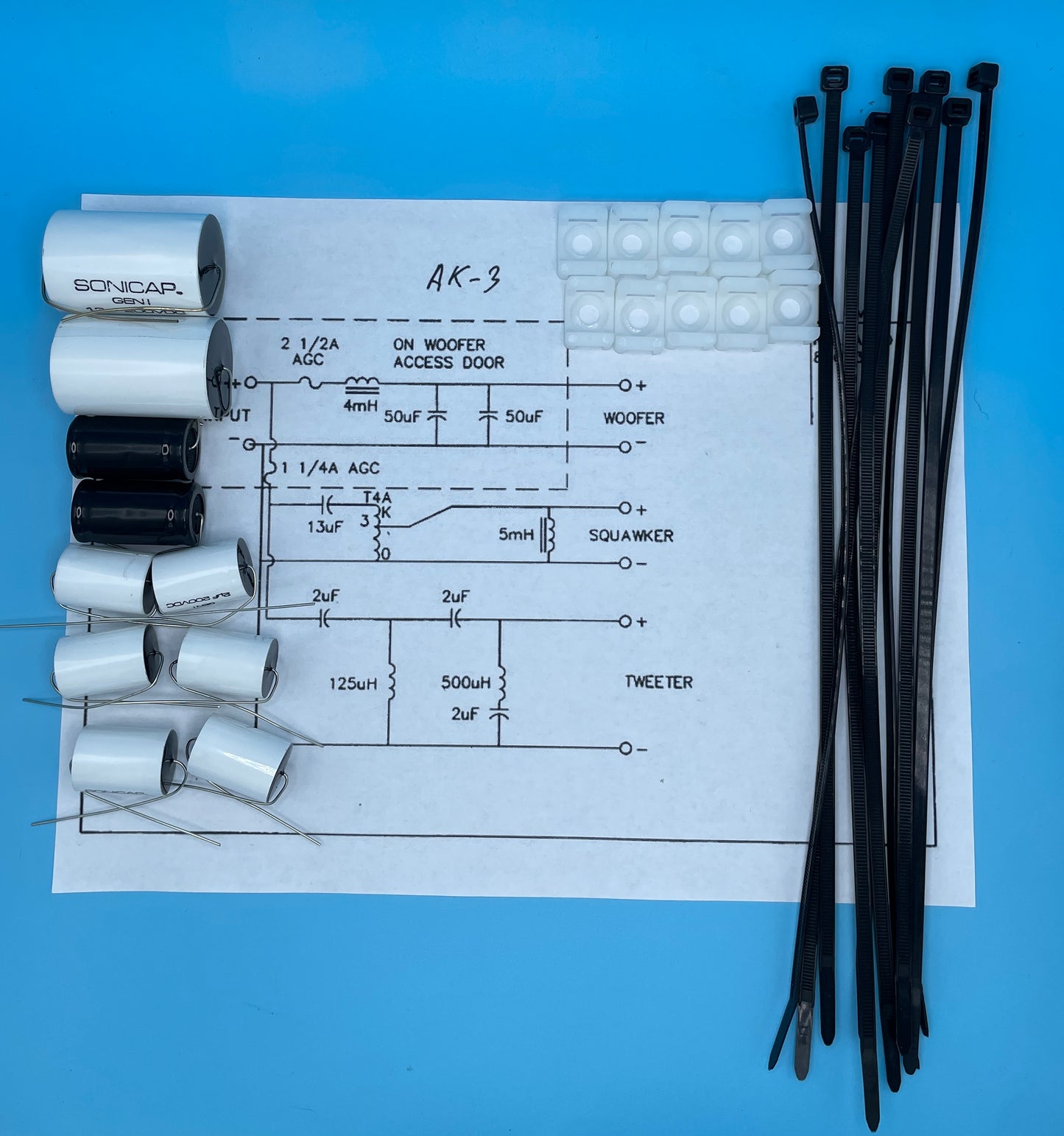 Type AK-3 Crossover Rebuild Kit (2 Speakers) - FREE US Shipping!