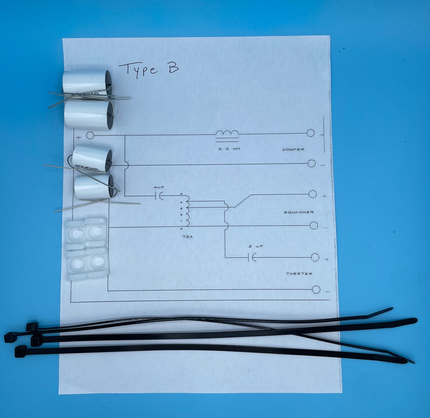 Type B Crossover Rebuild Kit (2 Speakers) - FREE US Shipping!