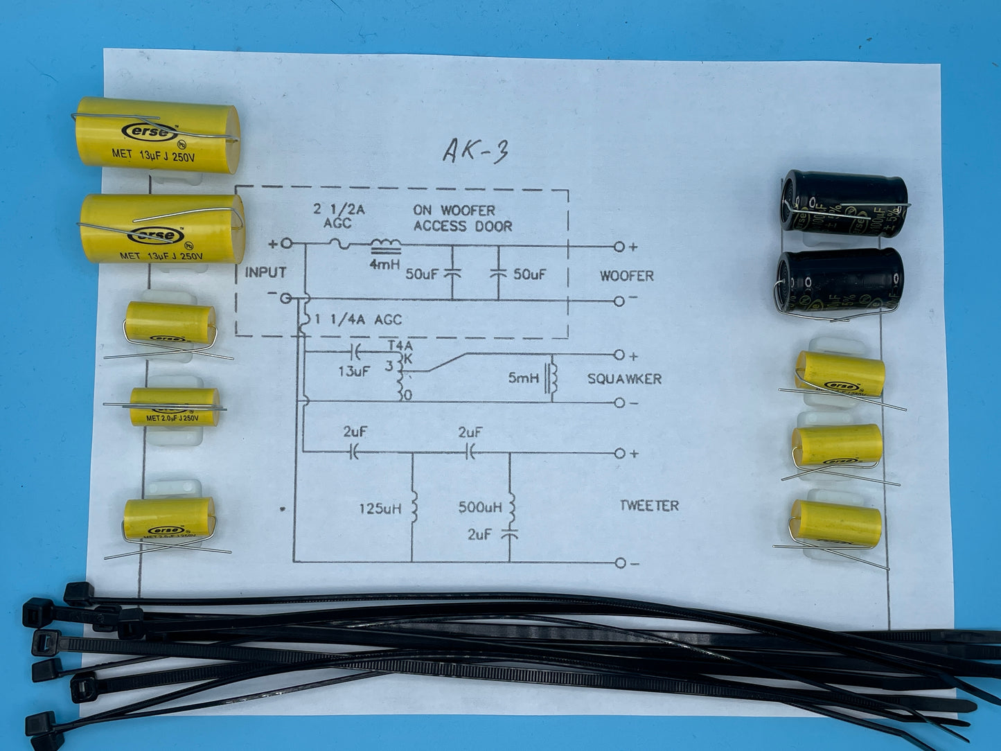 Type AK-3 Crossover Rebuild Kit (2 Speakers) - FREE US Shipping!