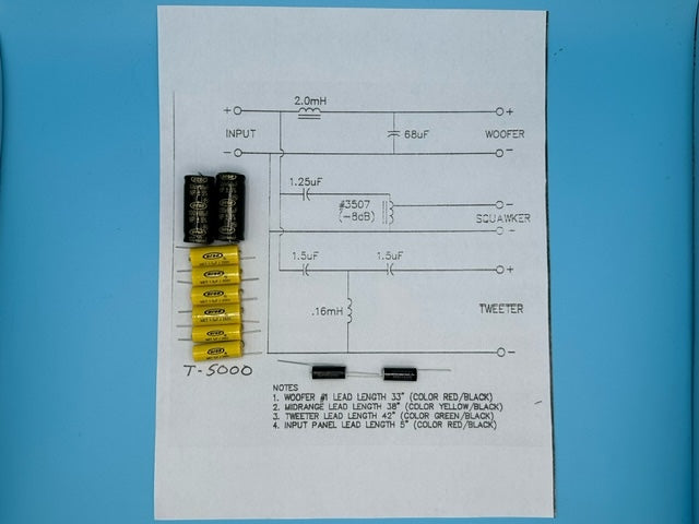 Tangent T-5000 Crossover Rebuild Kit (2 Speakers) - FREE US Shipping!