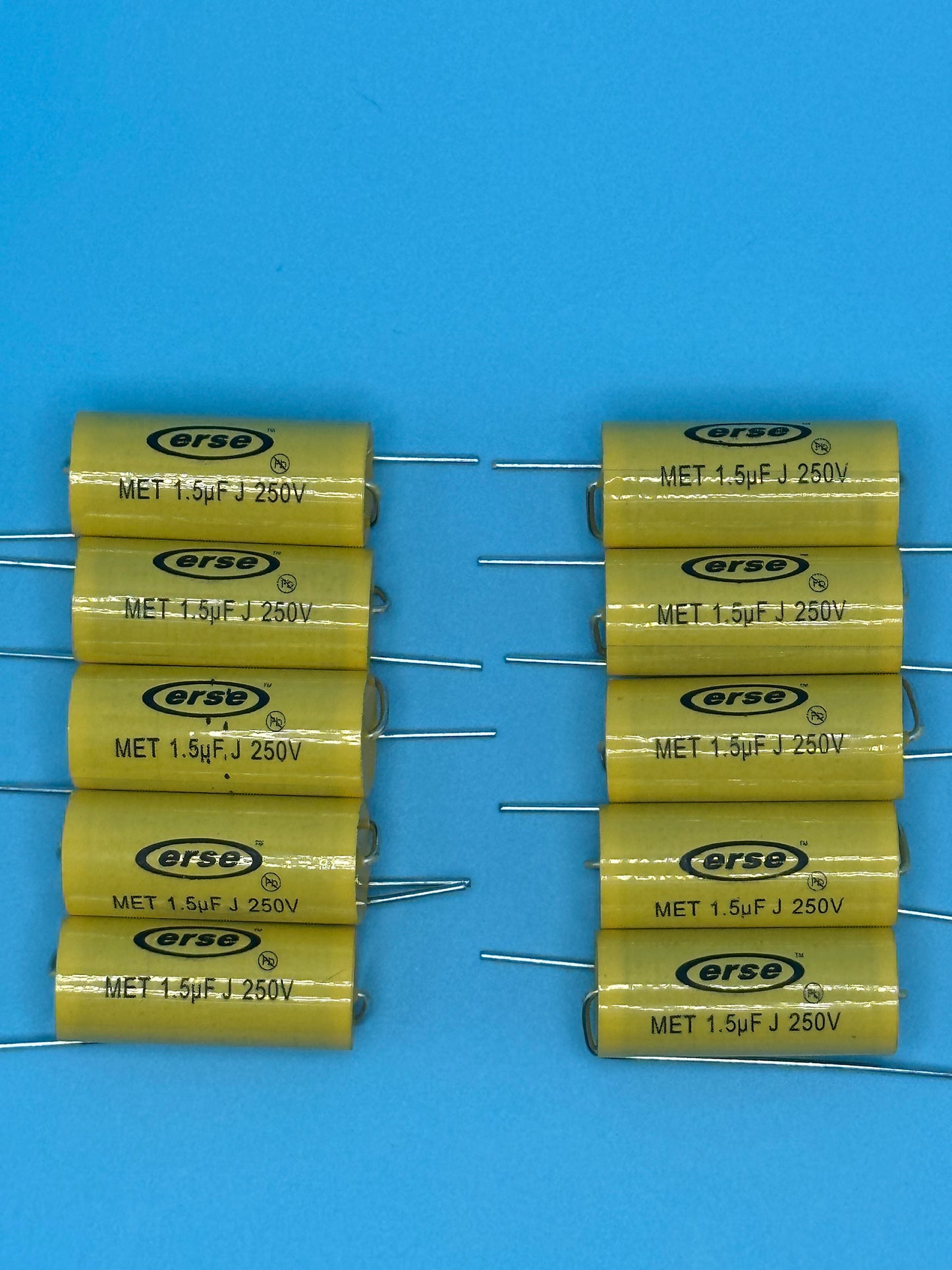 Set of 10 Erse 1.5uF Mylar/Polyester 5% Capacitors - Free US Shipping!