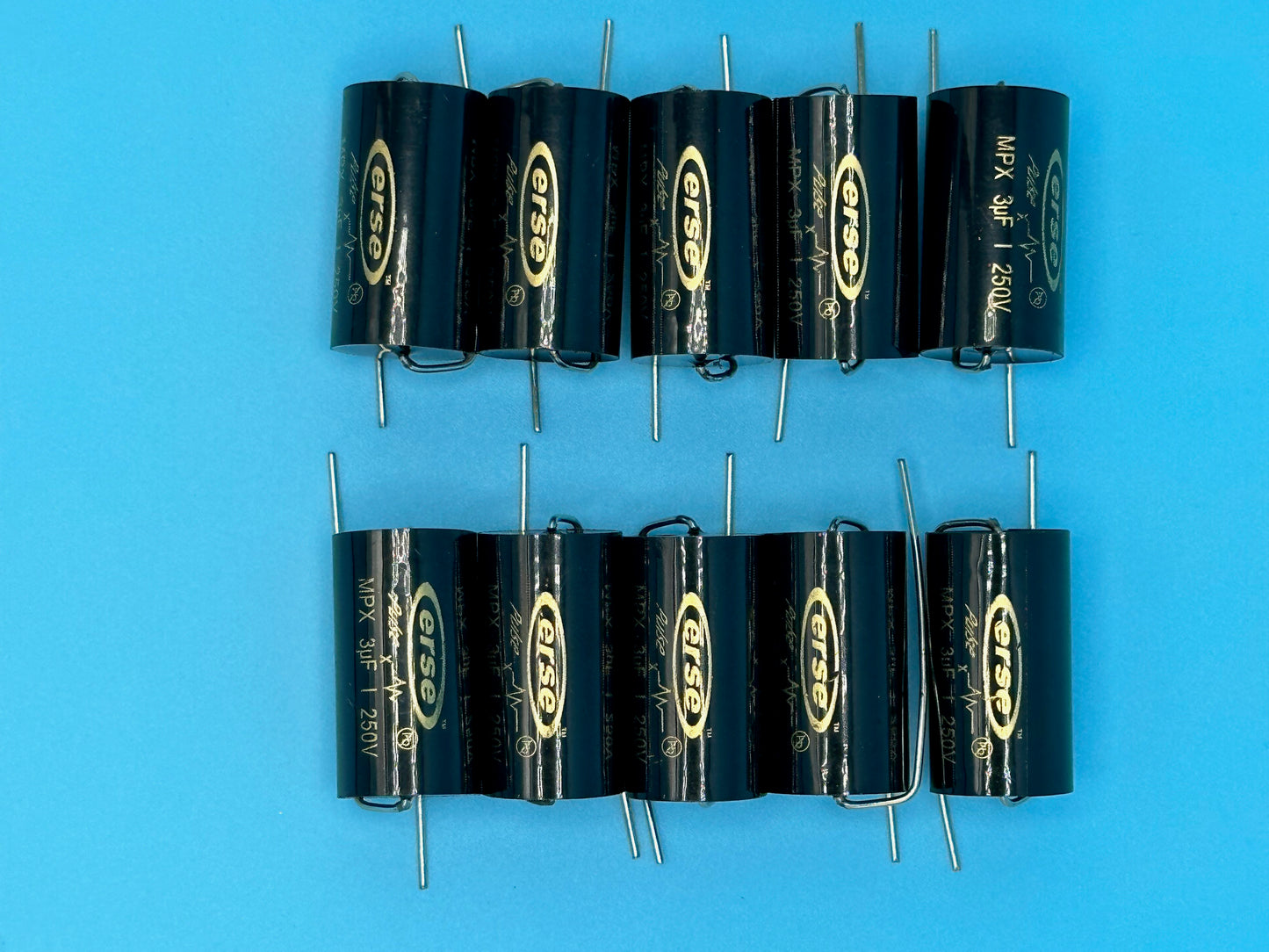 Set of 10 Erse 3uF Polypropylene 1% Capacitors - Free US Shipping!