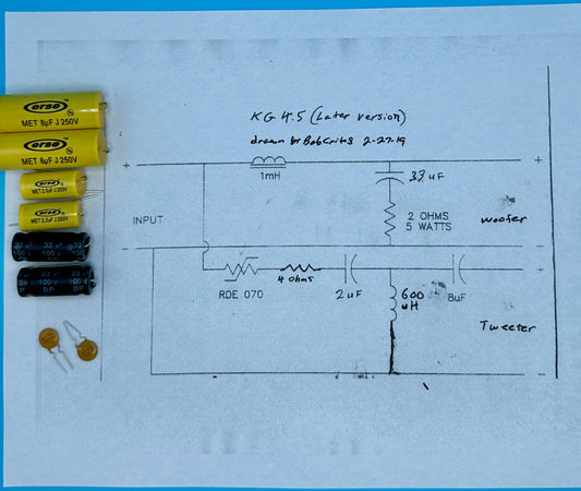 KG4.5 Later Version Crossover Rebuild Kit (2 Speakers) - FREE US Shipping!