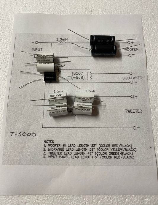 Tangent T-5000 Crossover Rebuild Kit (2 Speakers) - FREE US Shipping!