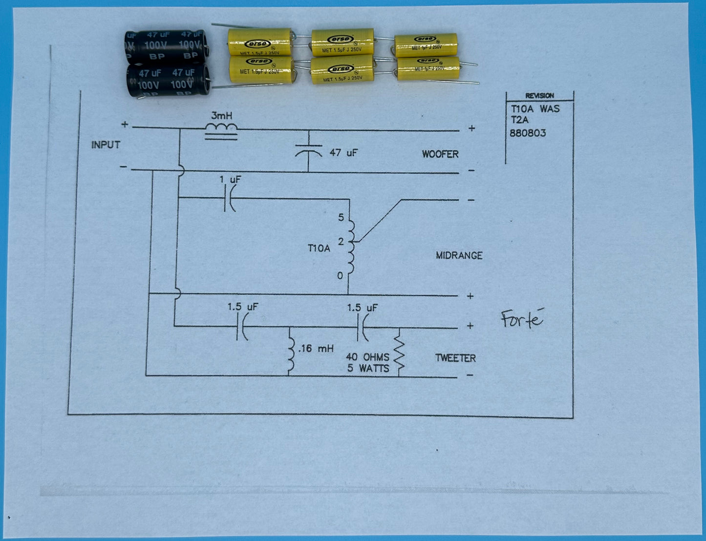 Forté Crossover Rebuild Kit (2 Speakers) - FREE US Shipping!