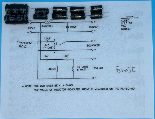 Forté II Crossover Rebuild Kit (2 Speakers) - FREE US Shipping!