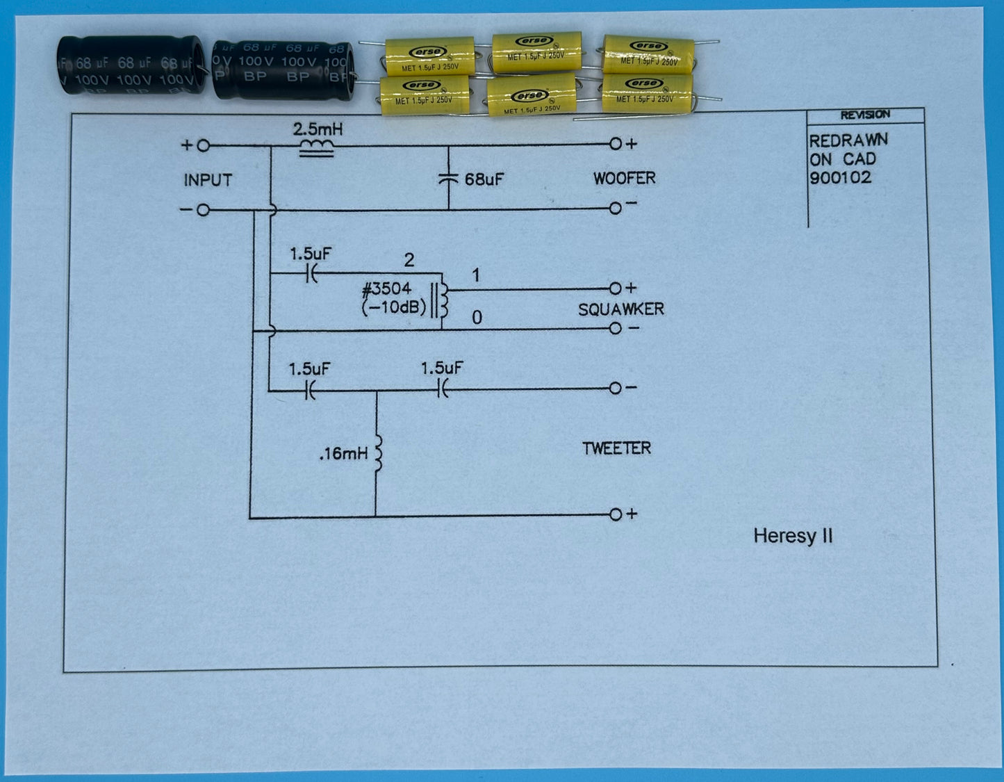 Heresy II Crossover Rebuild Kit (2 Speakers) - FREE US Shipping!