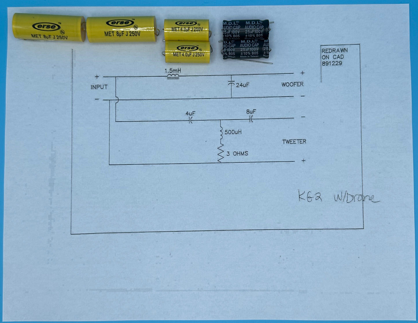 KG2 Crossover Rebuild Kit (2 Speakers) - FREE US Shipping!