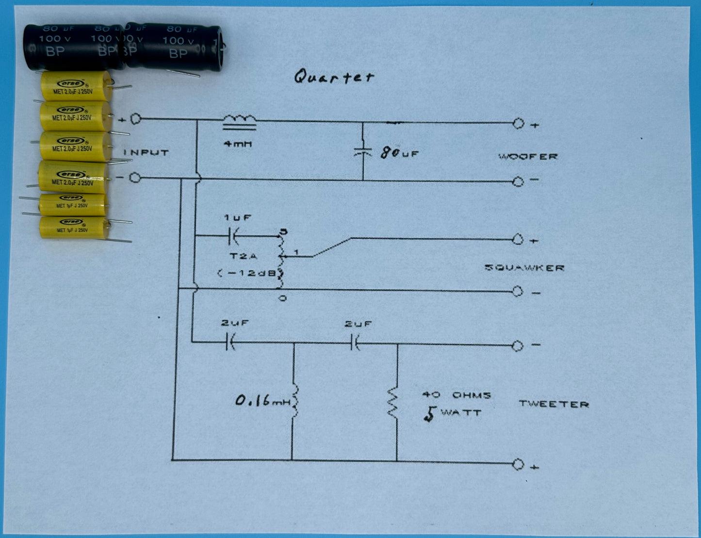 Quartet Crossover Rebuild Kit (2 Speakers) - FREE US Shipping!