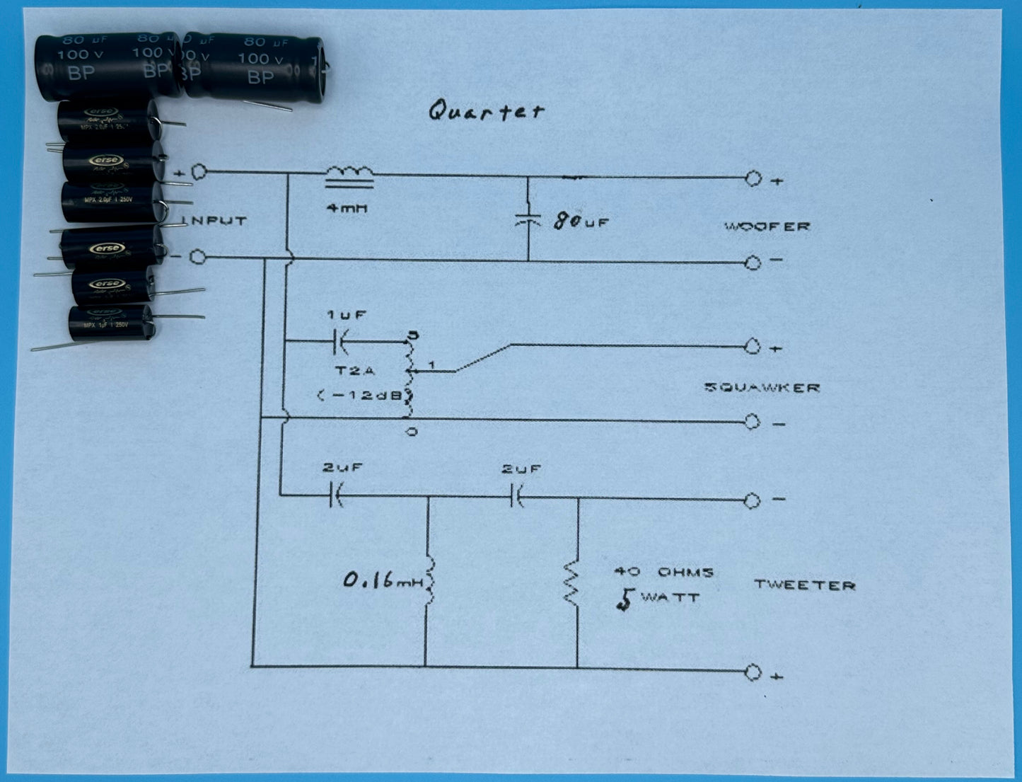 Quartet Crossover Rebuild Kit (2 Speakers) - FREE US Shipping!