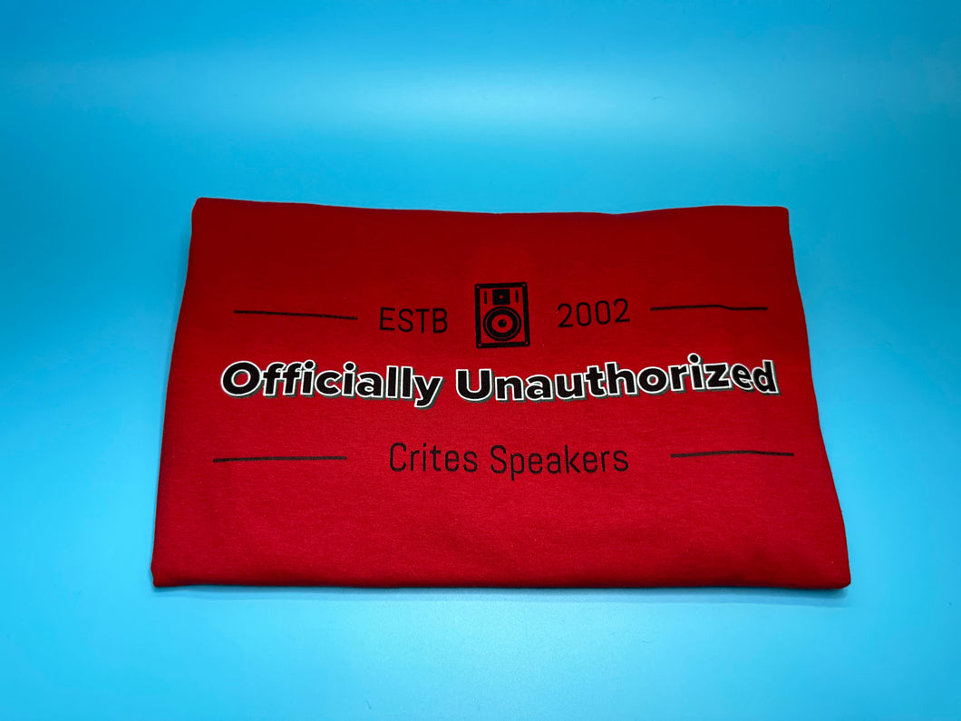 Officially Unauthorized Red Shirt - Free US Shipping!