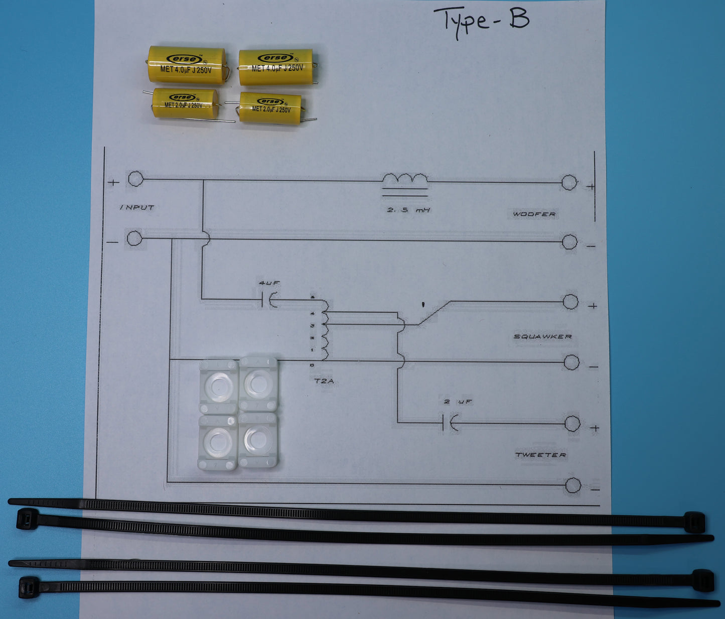 Type B Crossover Rebuild Kit (2 Speakers) - FREE US Shipping!