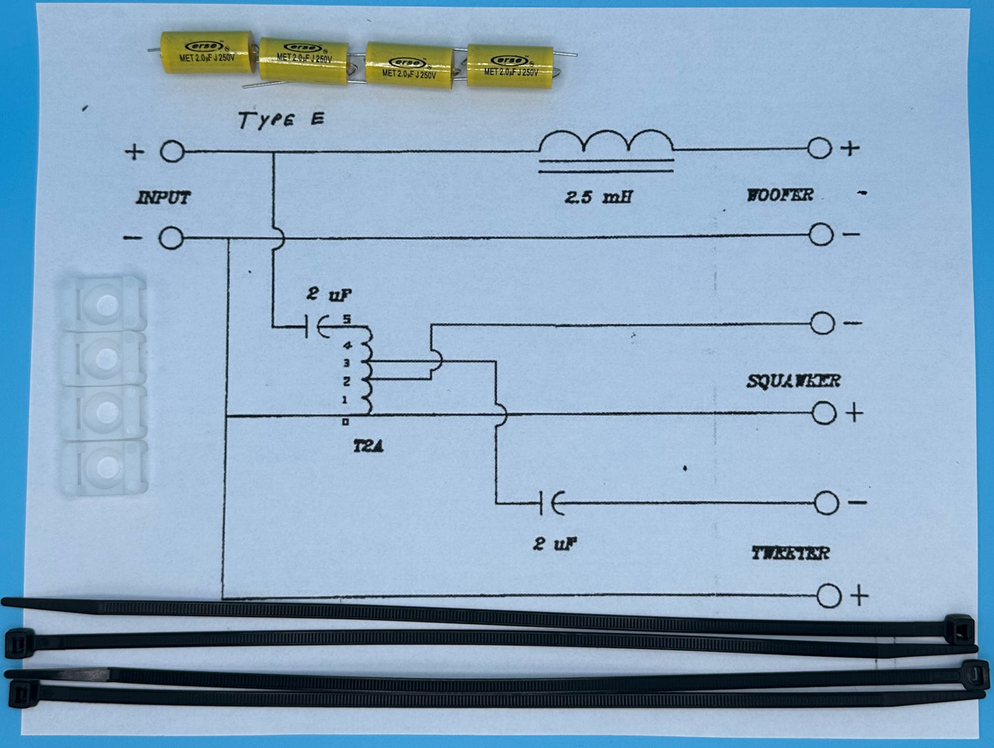 Type E Crossover Rebuild Kit (2 Speakers) - FREE US Shipping!